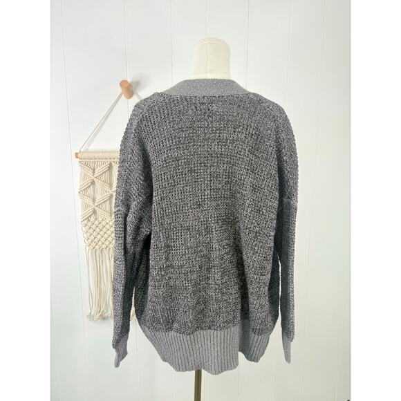 Urban Outfitters Carson Slouchy Cardigan Sweater XS Charcoal Gray - Picture 7 of 10